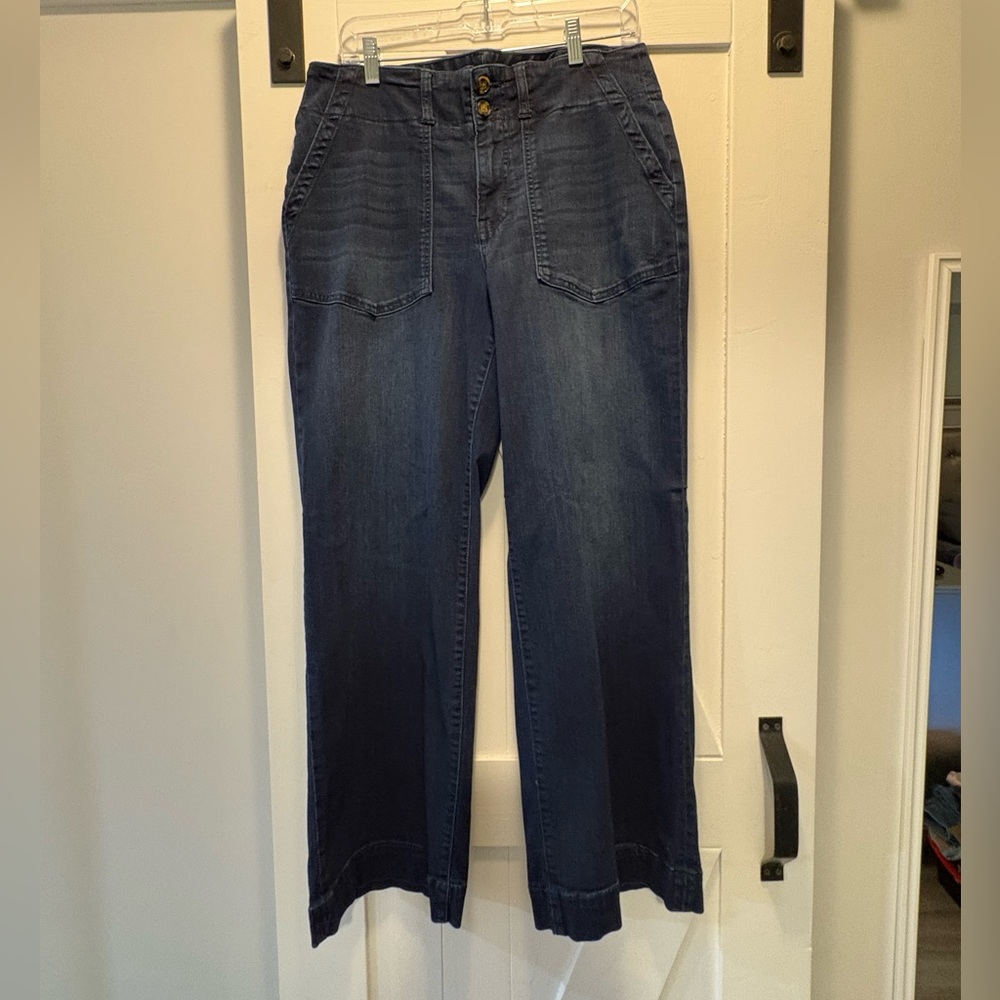 Liverpool Jeans Company Dark Blue Wide Leg Jeans - Picture 2 of 5